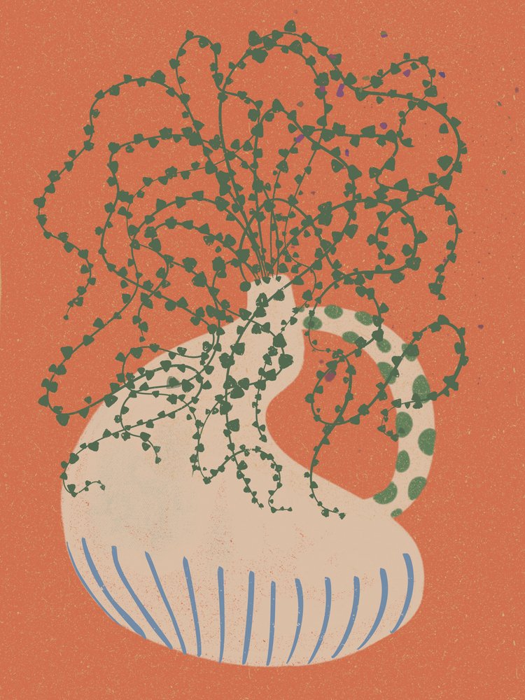 Grøn hængende plante af Nikita Jariwala