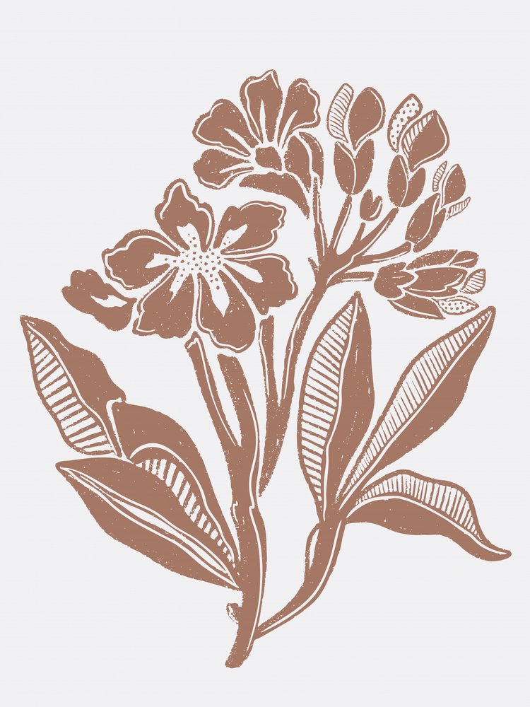 Rustik blomsterillustration af Nikita Jariwala