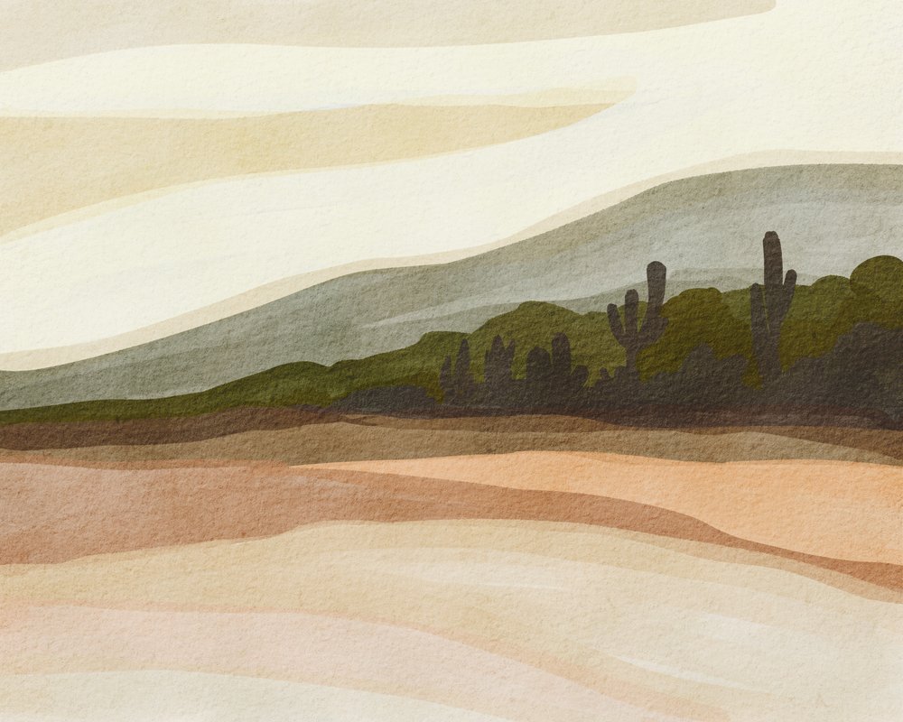 Saguaro Desert Hills af Nikita Jariwala