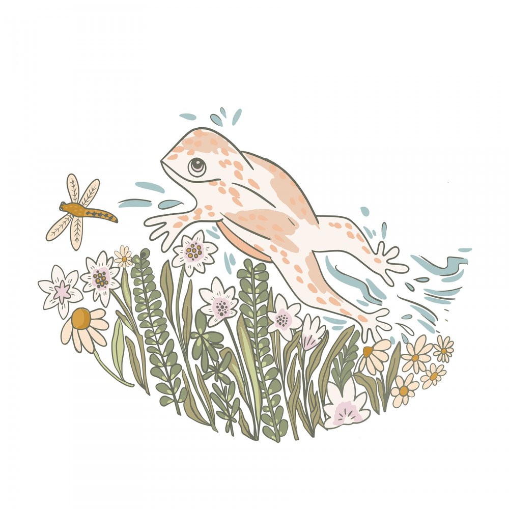 Den finurlige frø og blomster af Nikita Jariwala