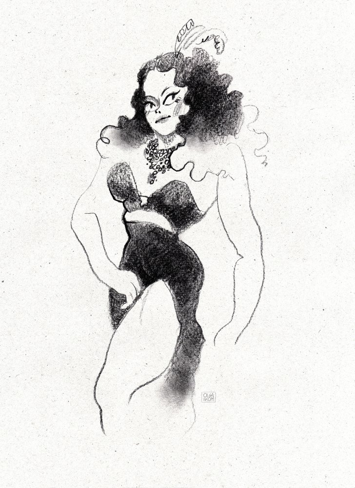 Retro-burlesque-diva af Olga Skomorokhova