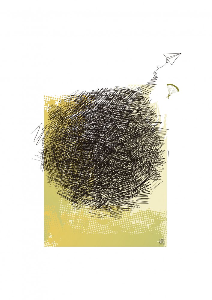 Scribble Flight Escape af Osvaldo Russo