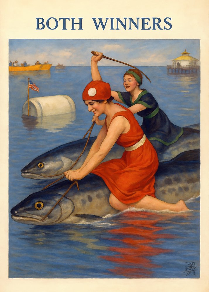 Vintage Fish Riders af Osvaldo Russo
