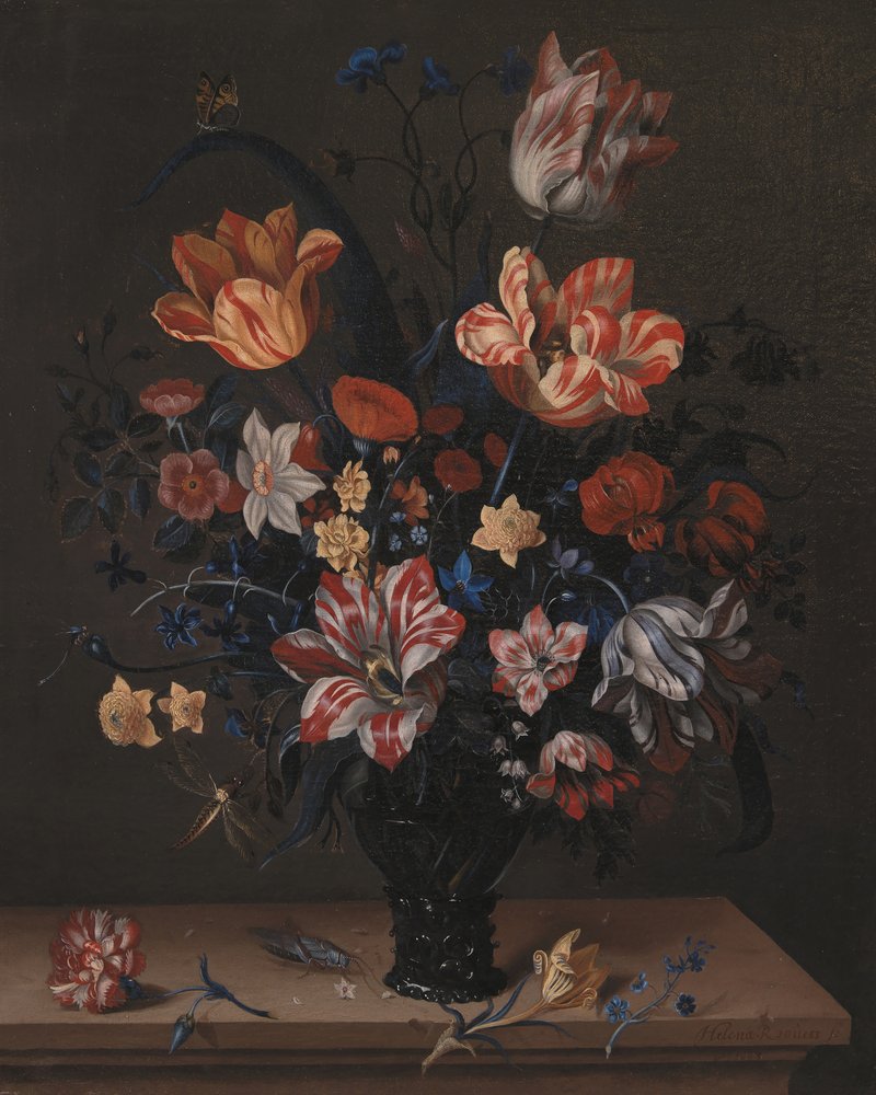 Tulipaner og andre blomster i et rum af Pictufy