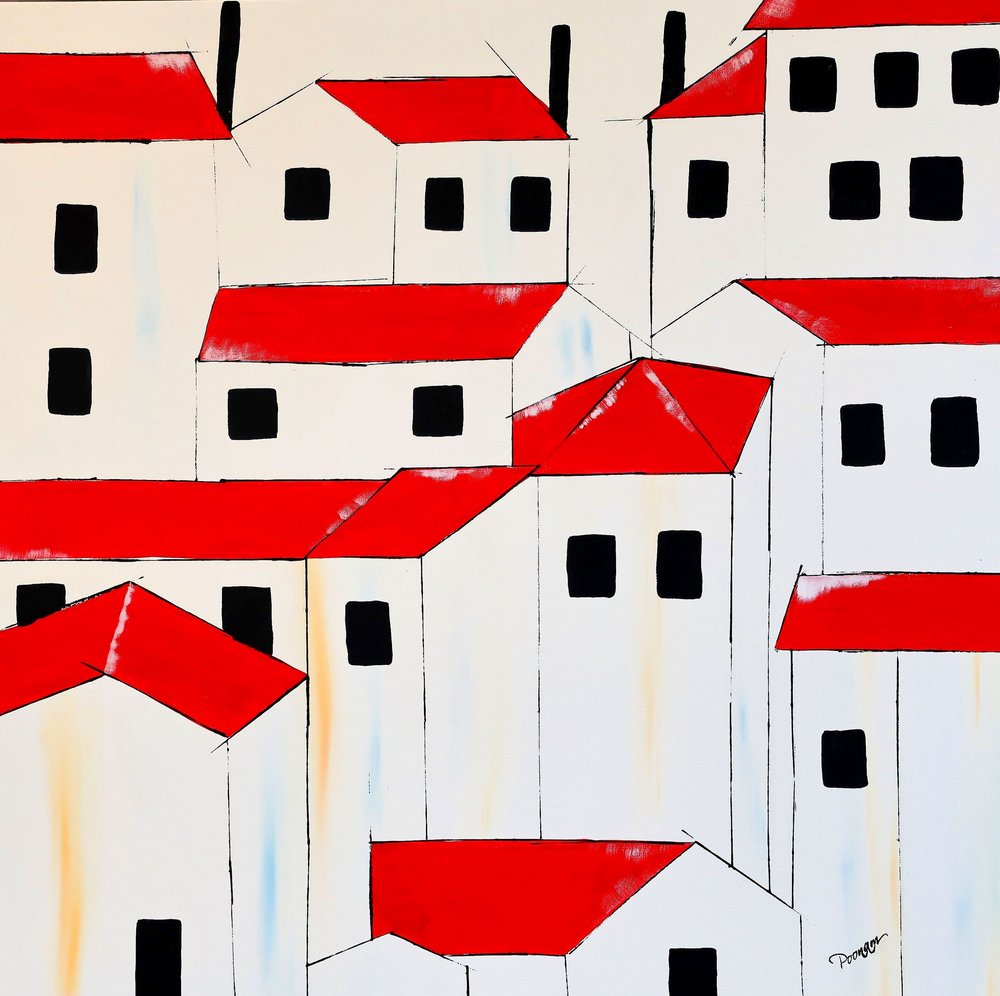 Red Roof Village af Poonam Choudhary
