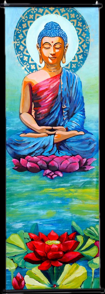 Den fredfyldte Buddha-lotus af Poonam Choudhary