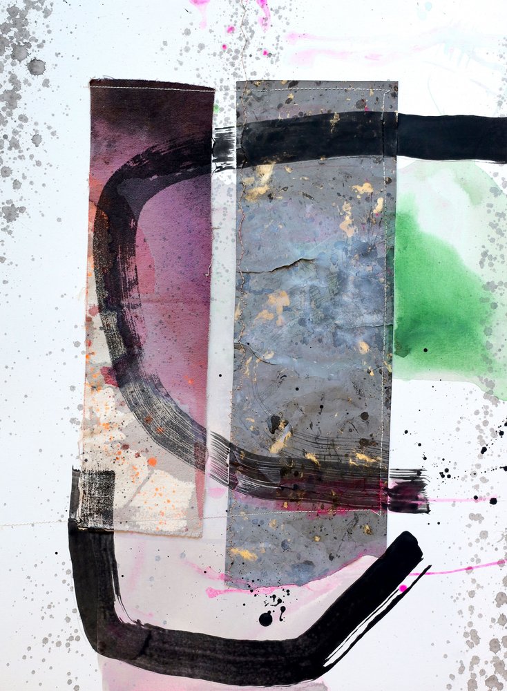 Tekstureret abstrakt collage af Poonam Choudhary