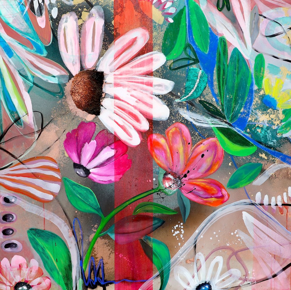 Livlige abstrakte blomster af Poonam Choudhary