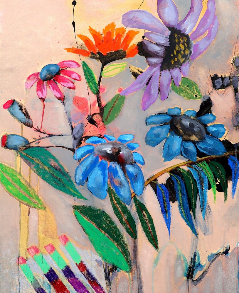 Farverige abstrakte blomster af Poonam Choudhary
