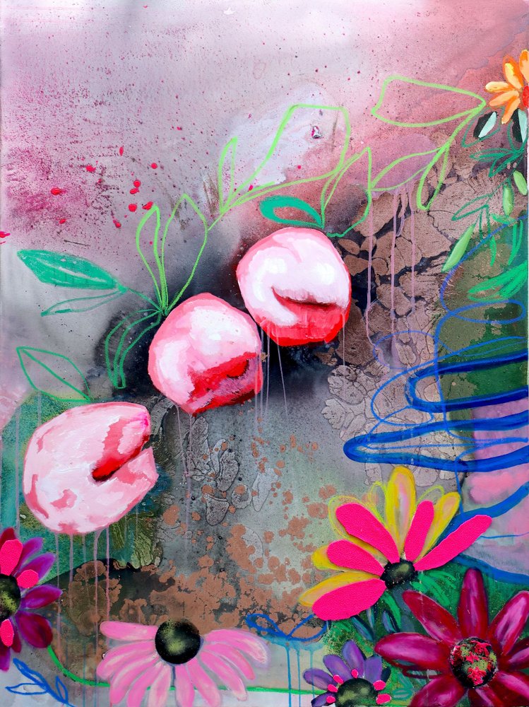 Farverige abstrakte blomster af Poonam Choudhary