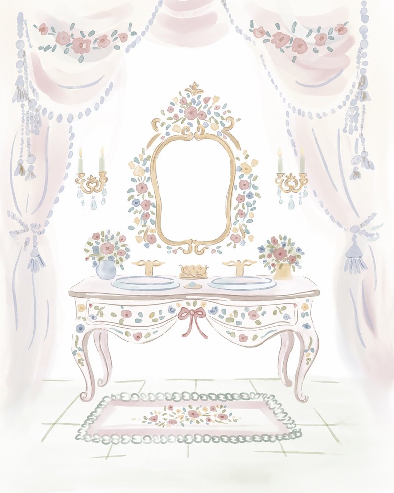 Elegant blomsterinspireret toiletbord af Radhika Modi