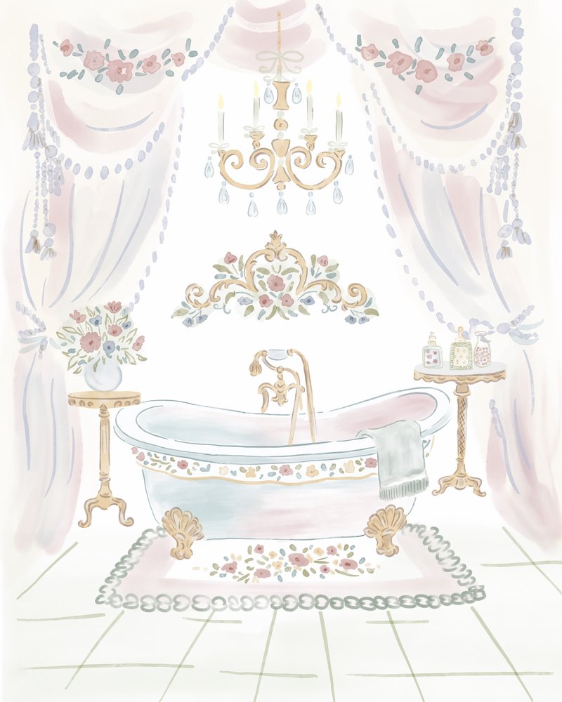Badeværelse i shabby chic-stil af Radhika Modi