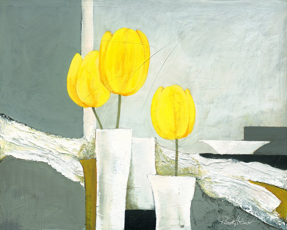 Strålende gule tulipaner af Renate Holzner