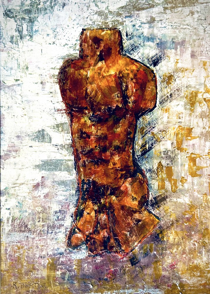 Skulpturel mandlig torso af Robert Thirtle