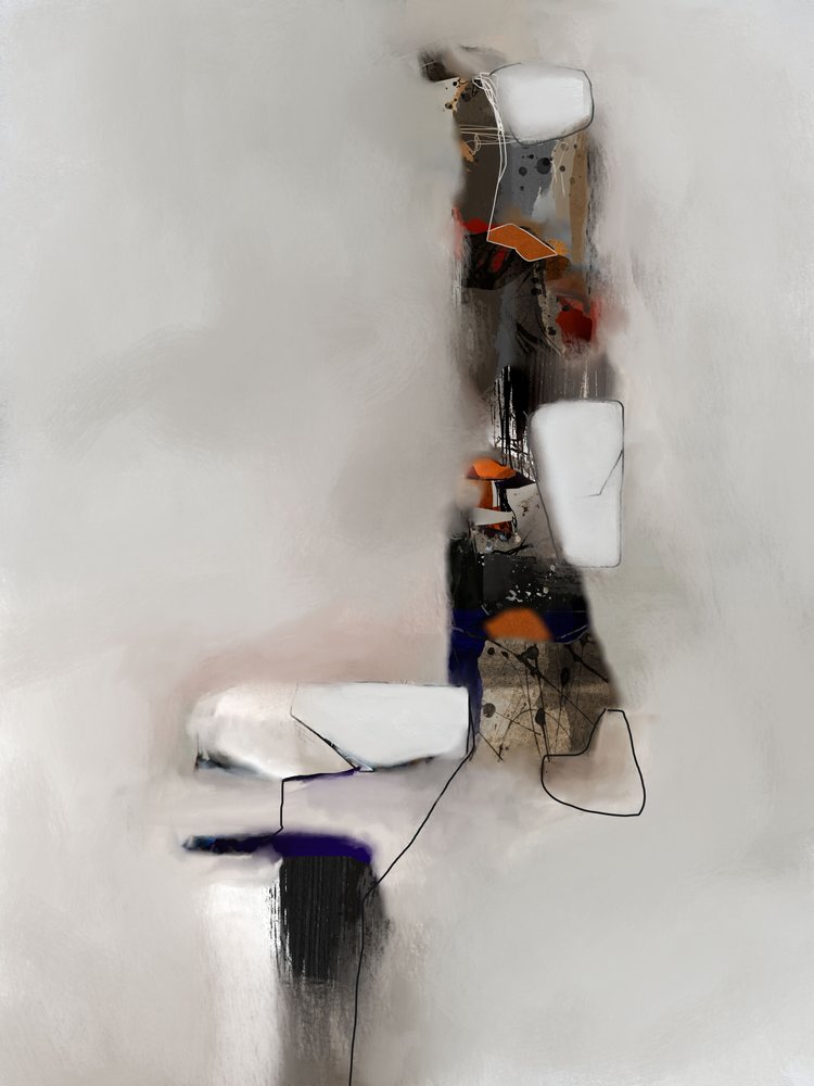 Moderne abstrakt komposition af Roberto Moro