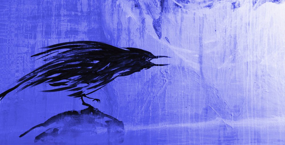 Stormy Blue Raven af RodMacIver