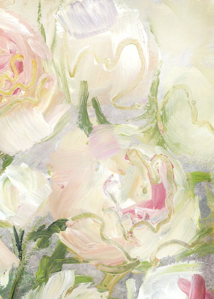 Cremede lyserøde blomster af Rosana Laiz Blursbyai
