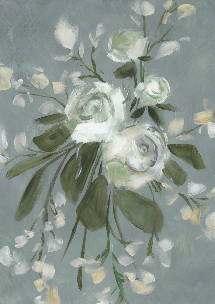 Dæmpede botaniske blomster af Rosana Laiz Blursbyai