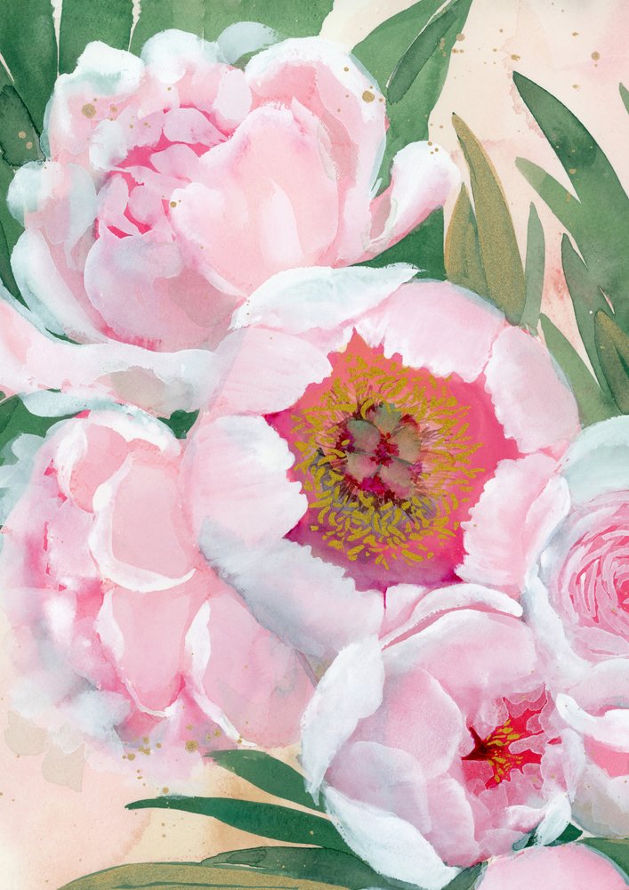 Lyserøde pæonblomster af Rosana Laiz Blursbyai