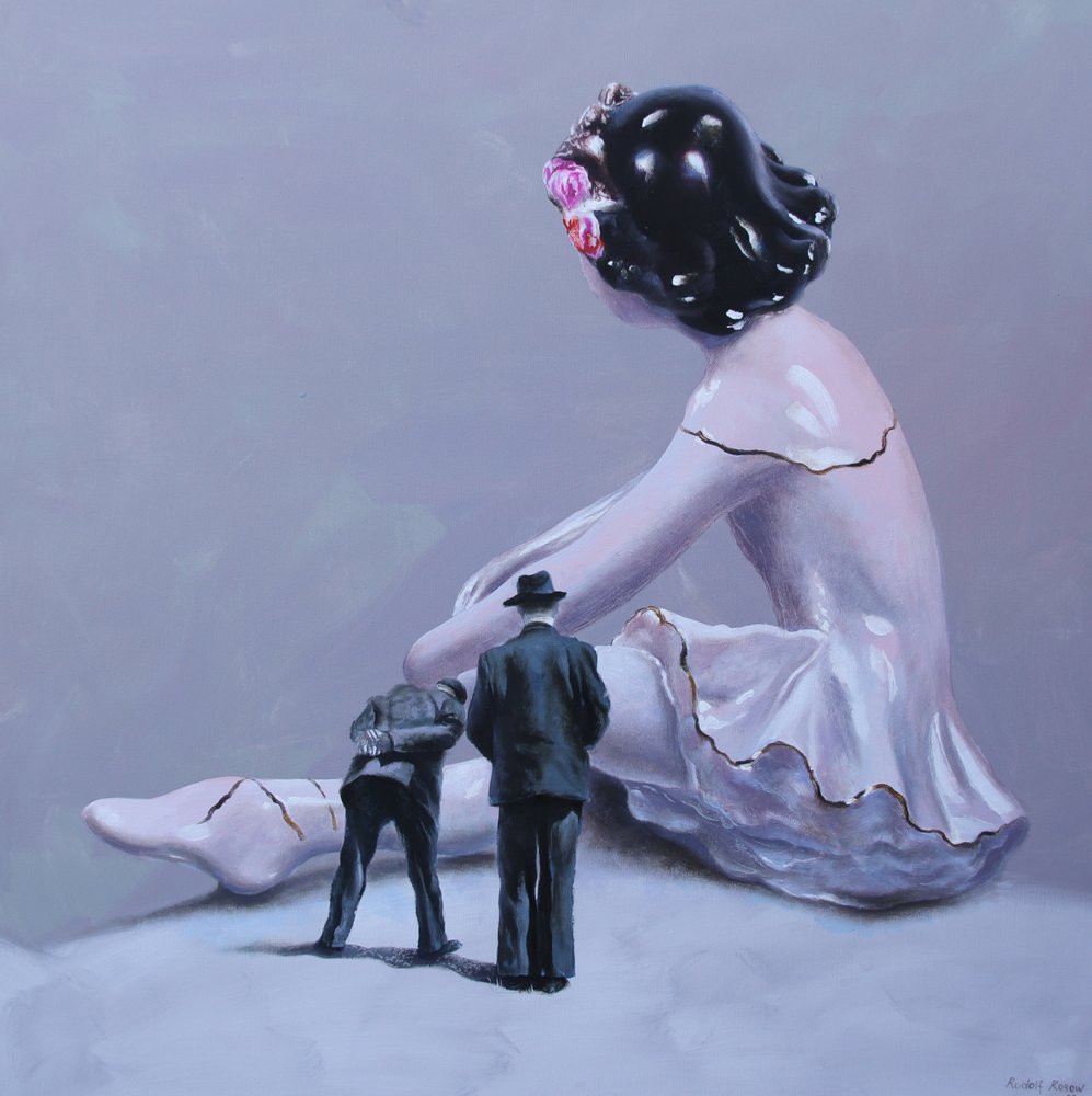 Surrealistisk brudt ballerina af Rudolf Kosow