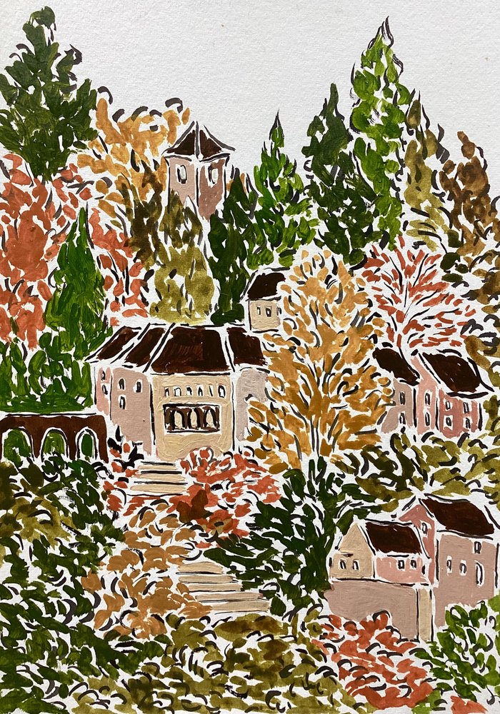 Efterår i bjerglandsbyen af Rushati Chowdhury