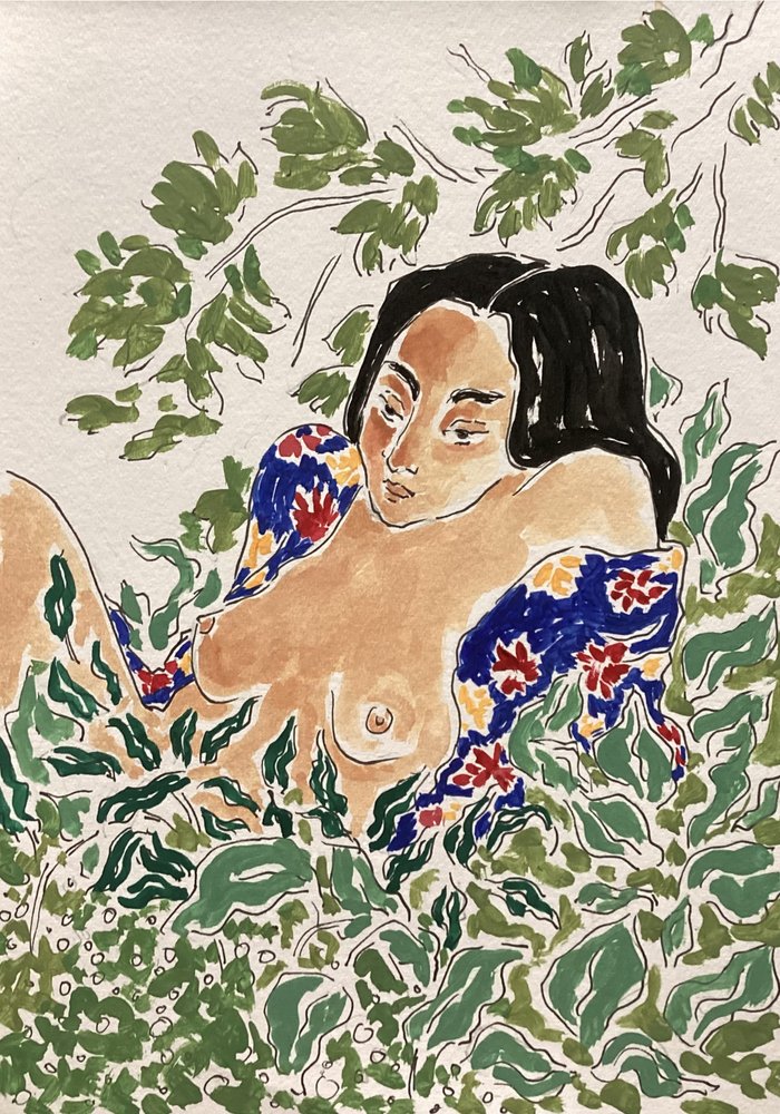 Kvinde i løv af Rushati Chowdhury