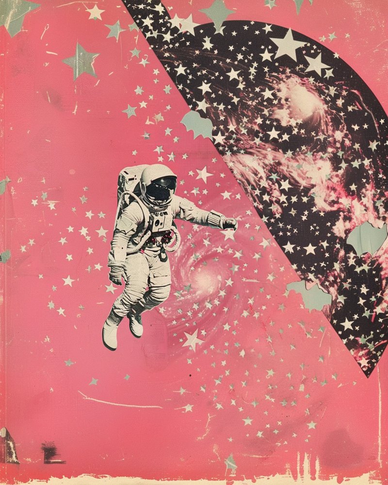 Astronaut Pink Galaxy af Samantha Hearn