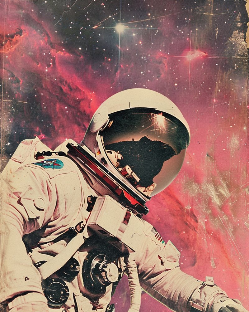 Astronauten Red Nebula af Samantha Hearn