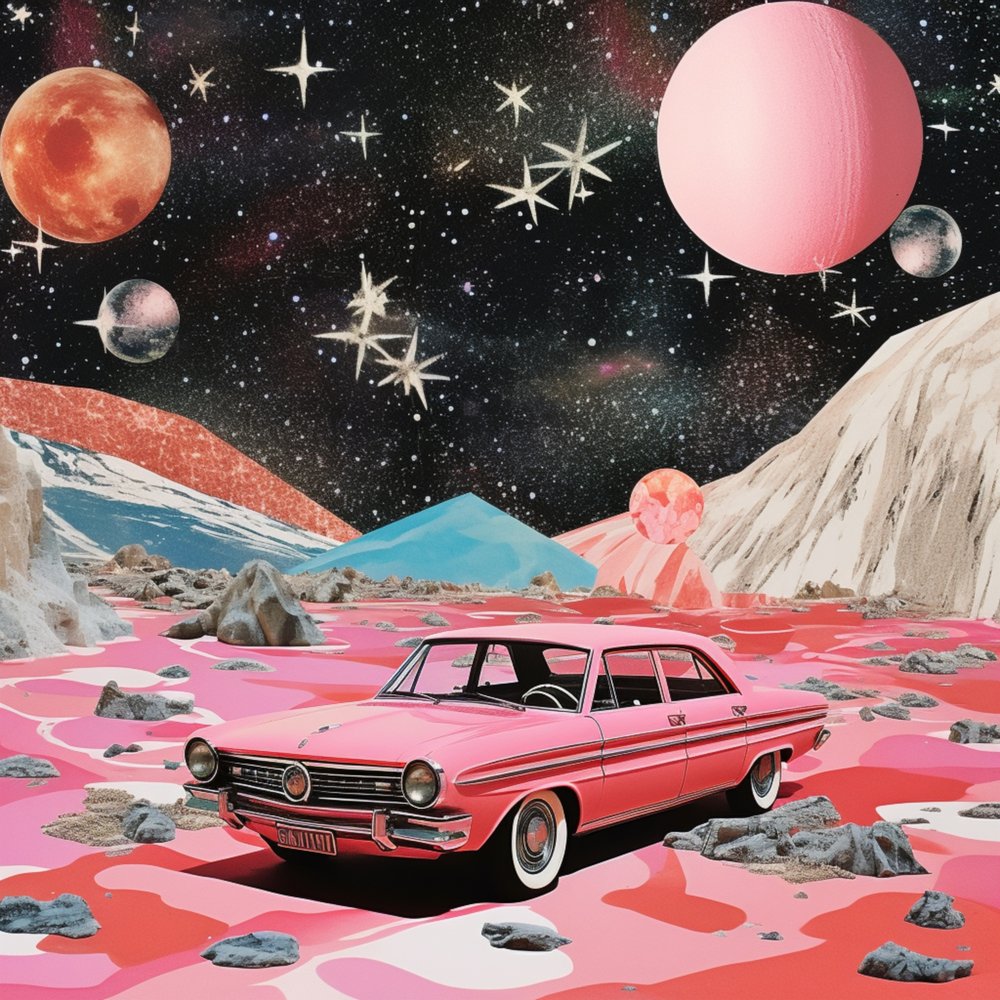 Pink bil-fantasi af Samantha Hearn