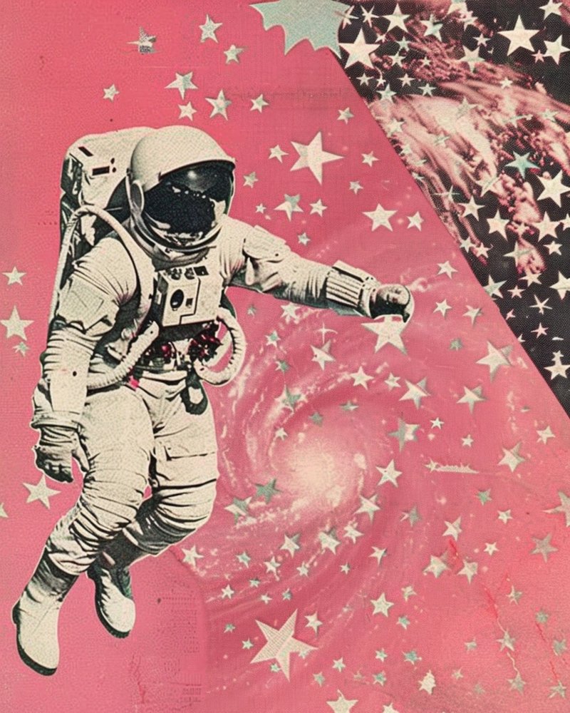 Den lyserøde galakse-astronaut af Samantha Hearn