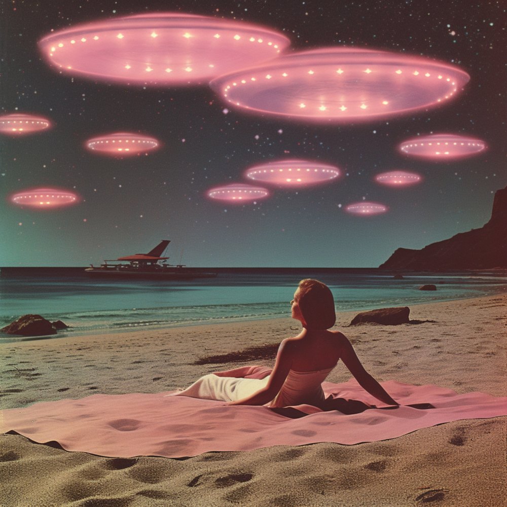 Pink UFO Beach Dream af Samantha Hearn