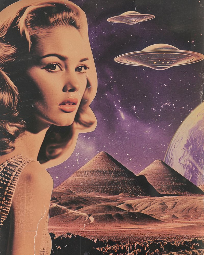 Retro-alien-pyramider af Samantha Hearn