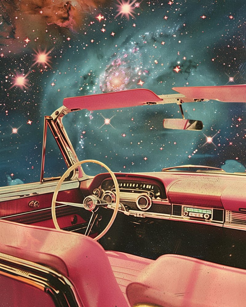 Retro Car Galaxy Drive af Samantha Hearn