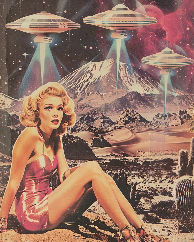 Retro-ørken-UFO-invasion af Samantha Hearn