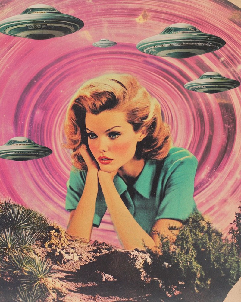 Retro-science fiction-kvinde af Samantha Hearn