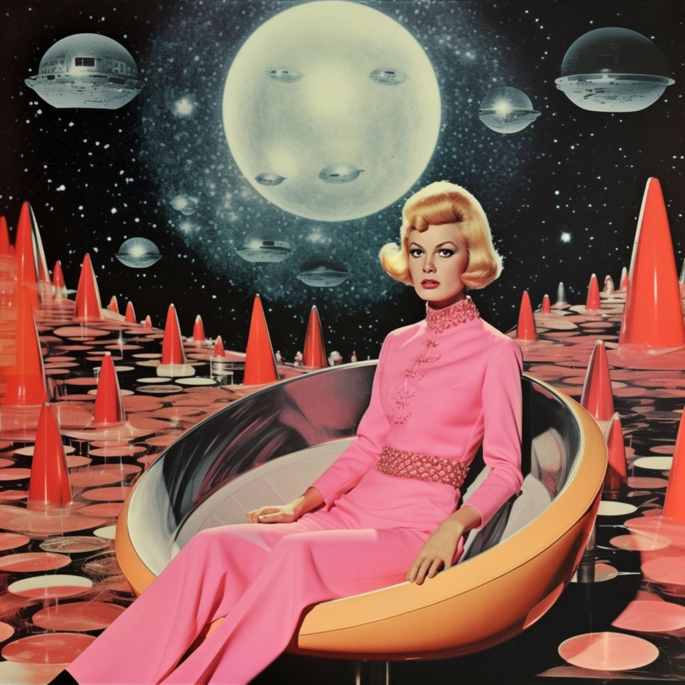 Retro-science fiction-kvinde af Samantha Hearn