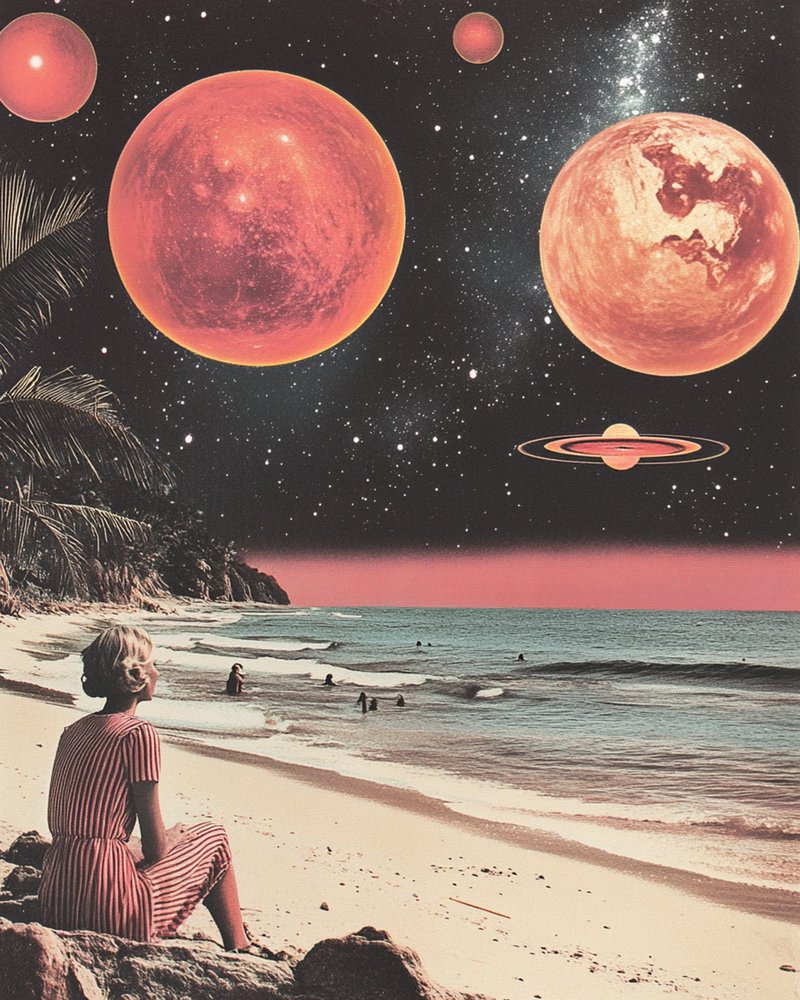 Retro-rumstrand af Samantha Hearn