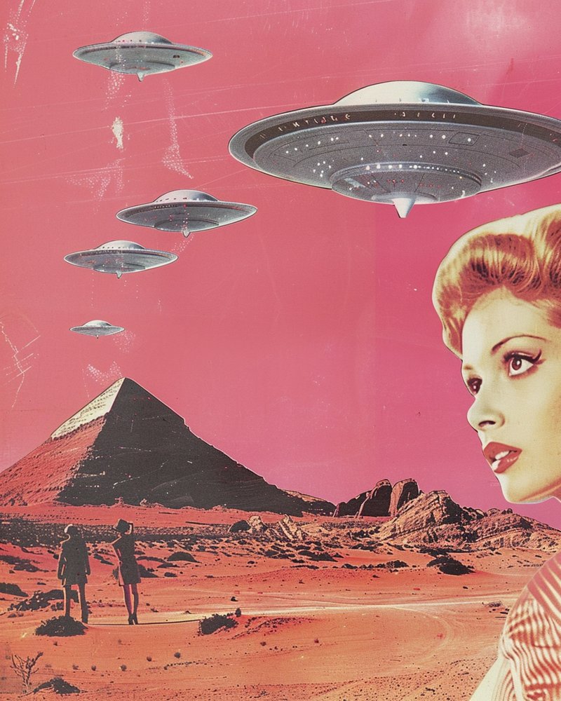 Retro UFO-invasion af Samantha Hearn