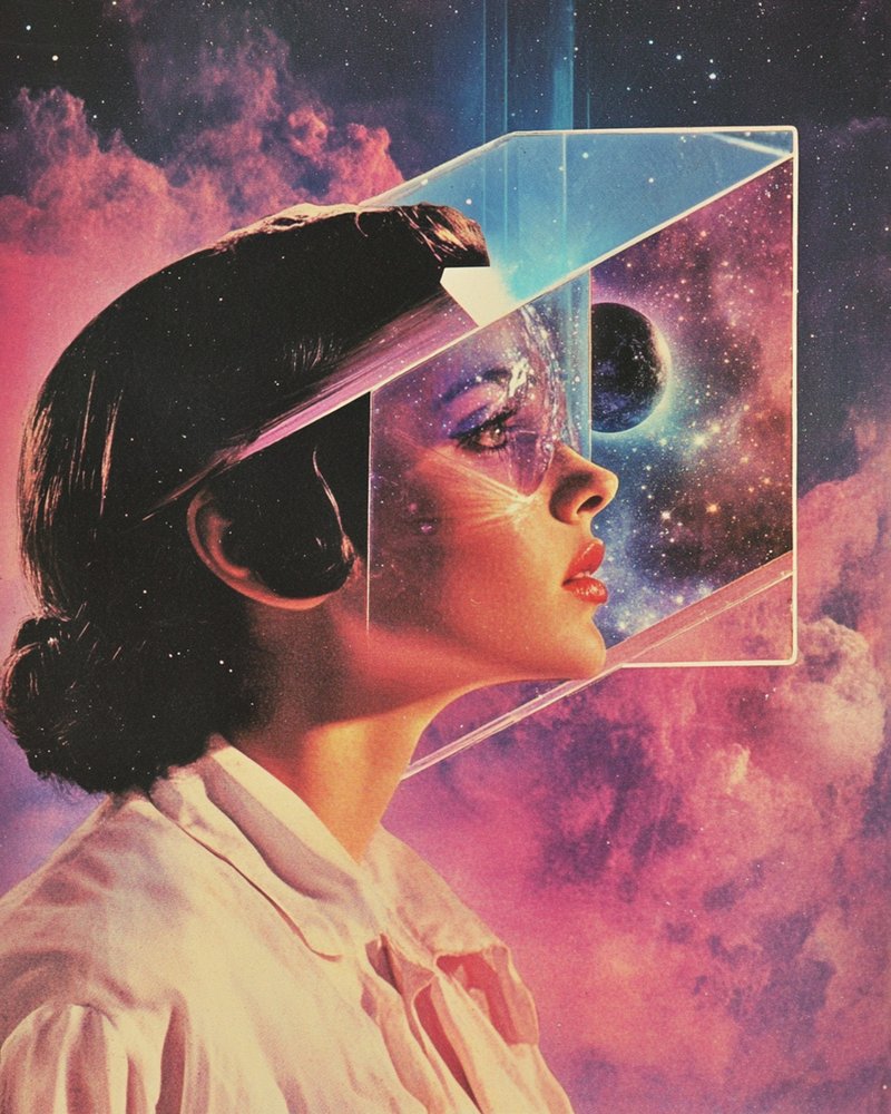 Surrealistisk kosmisk blik af Samantha Hearn