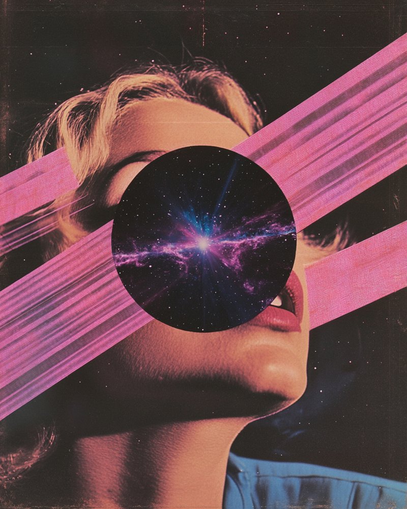 Surrealistisk kosmisk blik af Samantha Hearn
