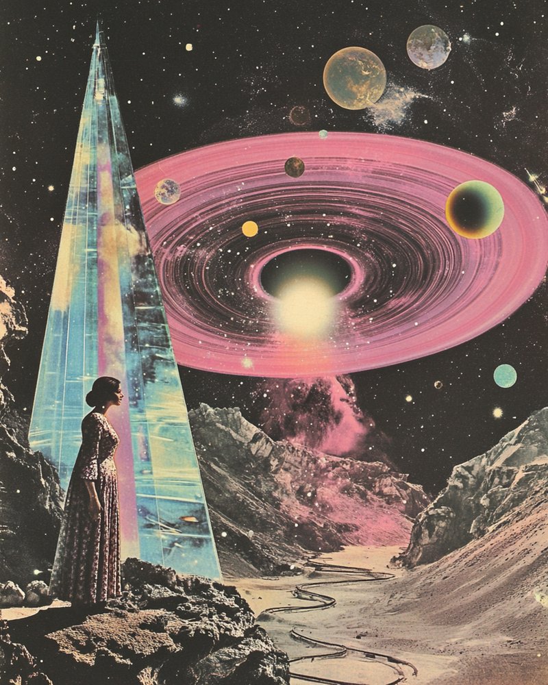 Surrealistisk kosmisk vision af Samantha Hearn