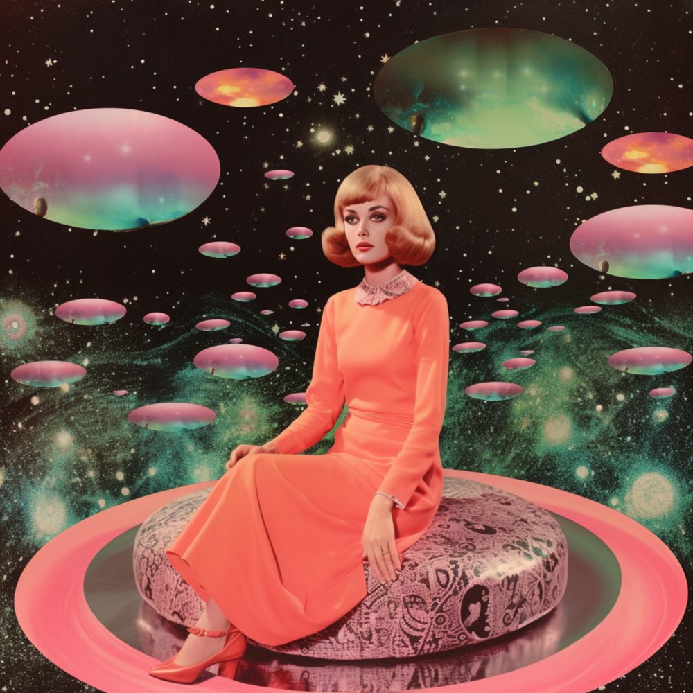 Kvinde i retro-rummet af Samantha Hearn