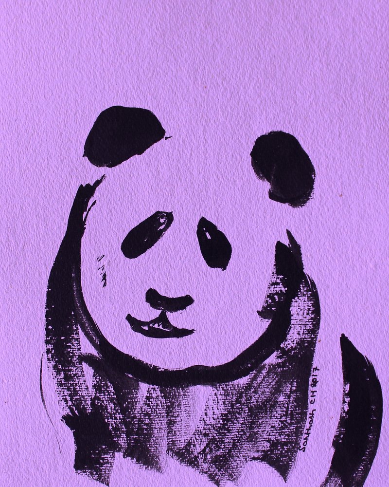 Sød lilla panda af Santhosh ch