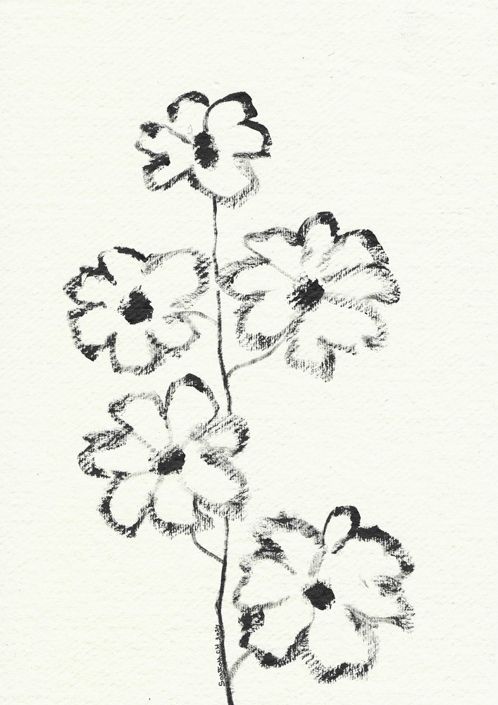 Blomsterskitse med kul af Santhosh ch