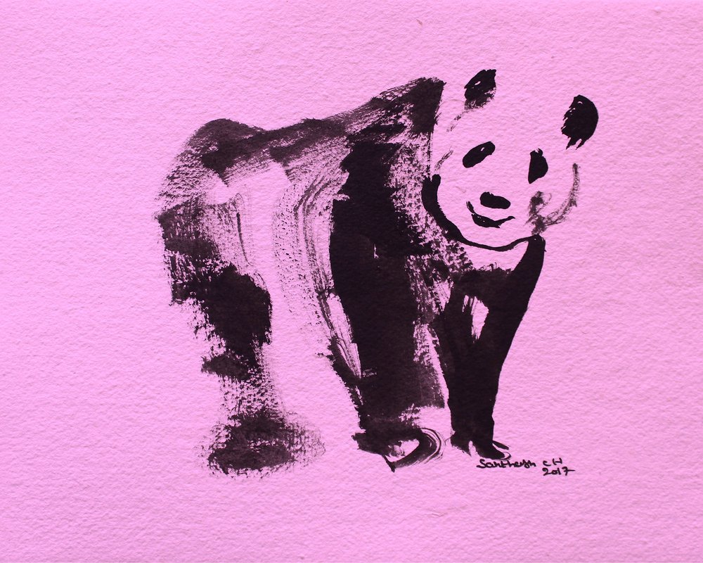 Sød lyserød panda af Santhosh ch