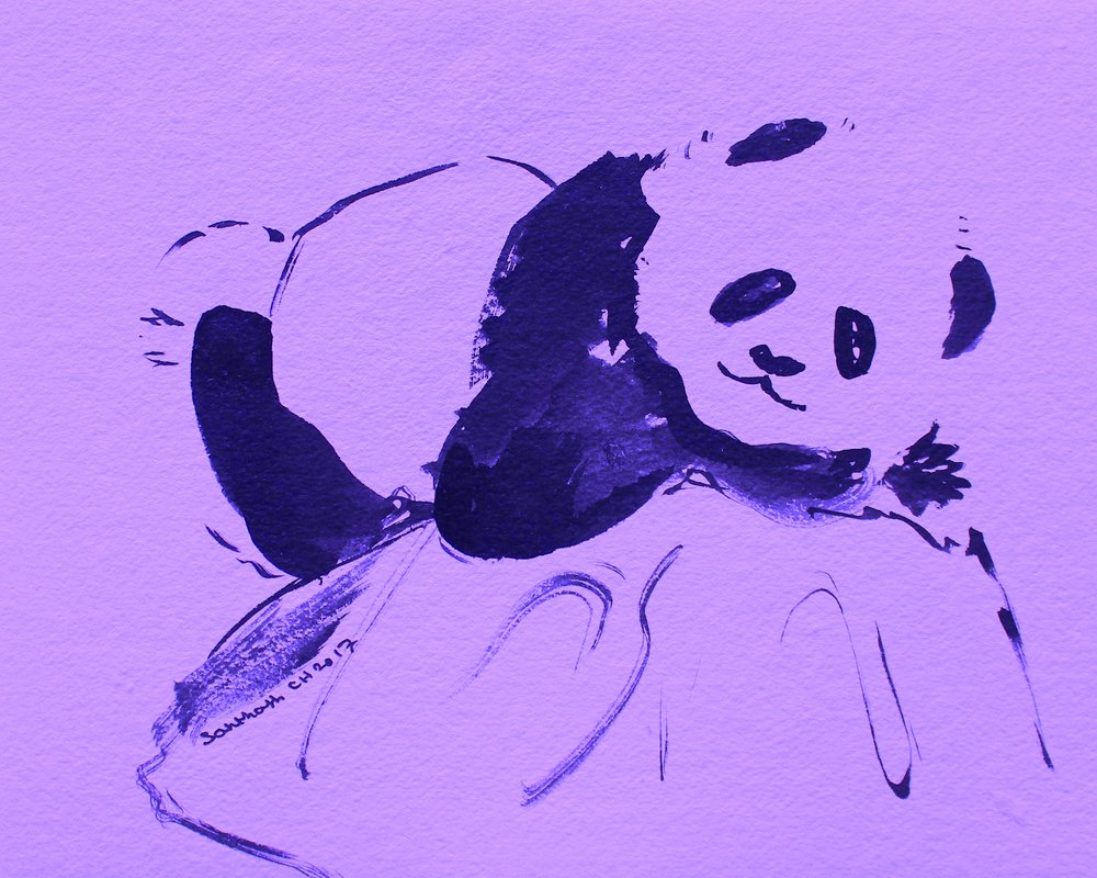 Sød lilla panda af Santhosh ch