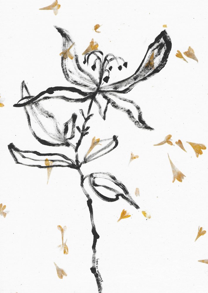 Fin blomsterskitse af Santhosh ch