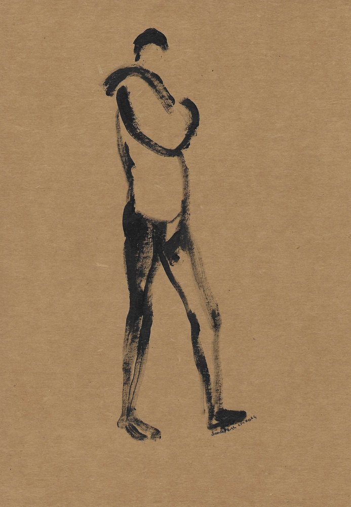 Udtryksfuld mandlig figur af Santhosh ch