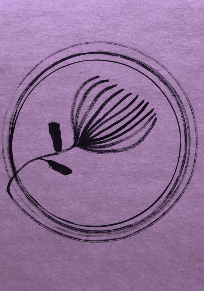 Minimalistisk lilla blomsterkreds af Santhosh ch