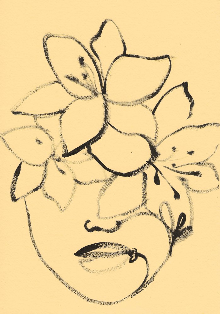 Minimalistisk blomsteransigt af Santhosh ch